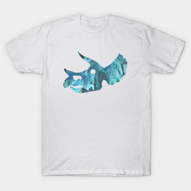 Triceratops Skull T-Shirt by BittenByErmines